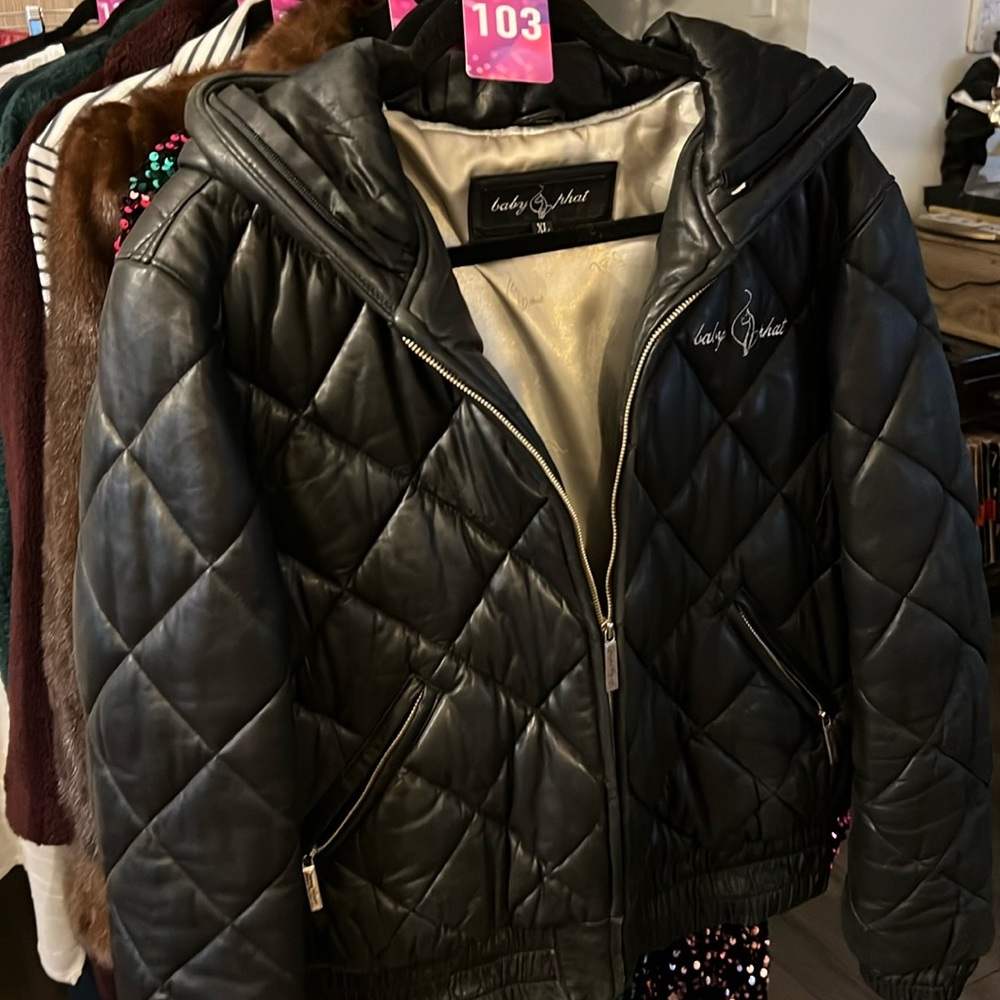 Baby Phat Learher Bomber